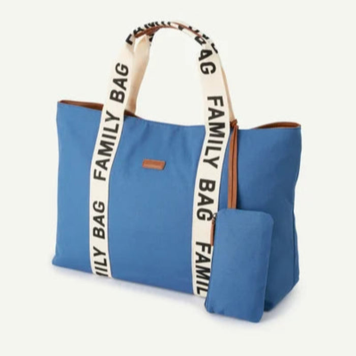 FAMILY BAG SIGNATURE TELA INDACO