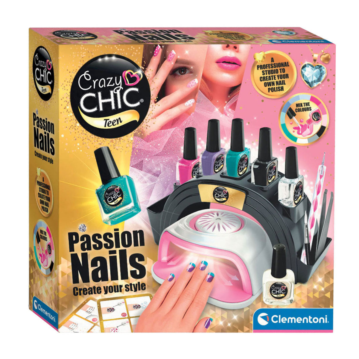 CLEMENTONI 187543 Crazy Chic Teen - Passion Nails