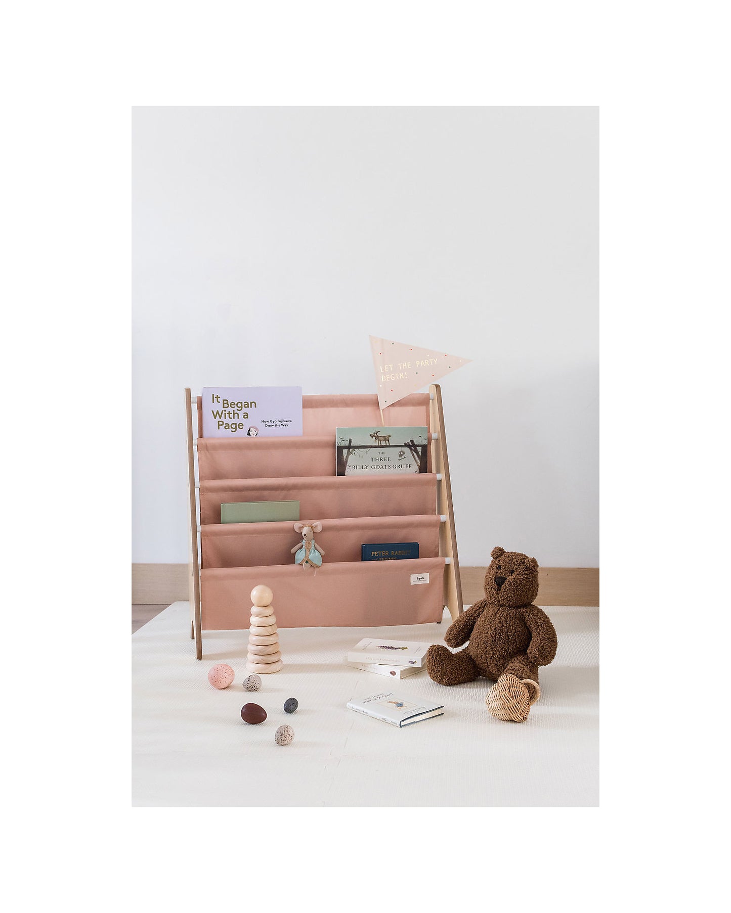 LIBRERIA FRONTALE MONTESSORIANA ARGILLA 61X63X25,4