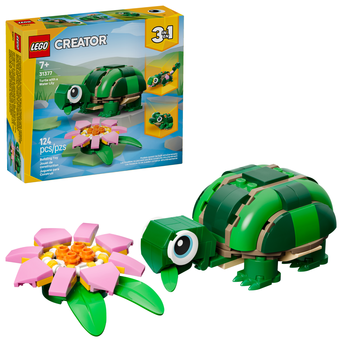 LEGO 31377 Tartaruga con fiore di ninfea