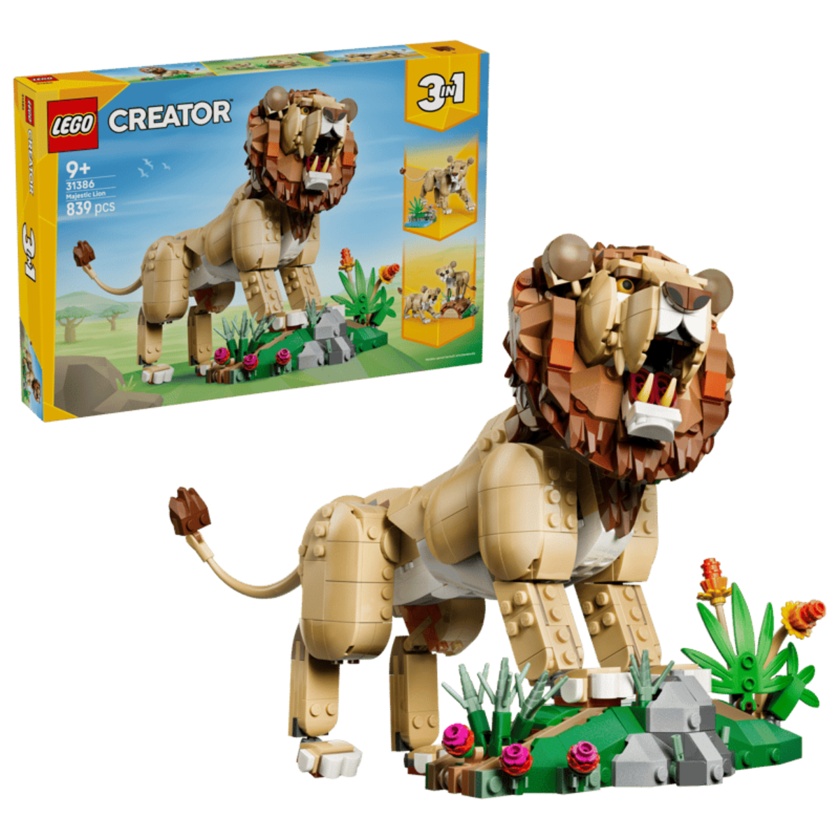 LEGO 31386 LEONE MAESTOSO Wild Animals: Majestic Lion