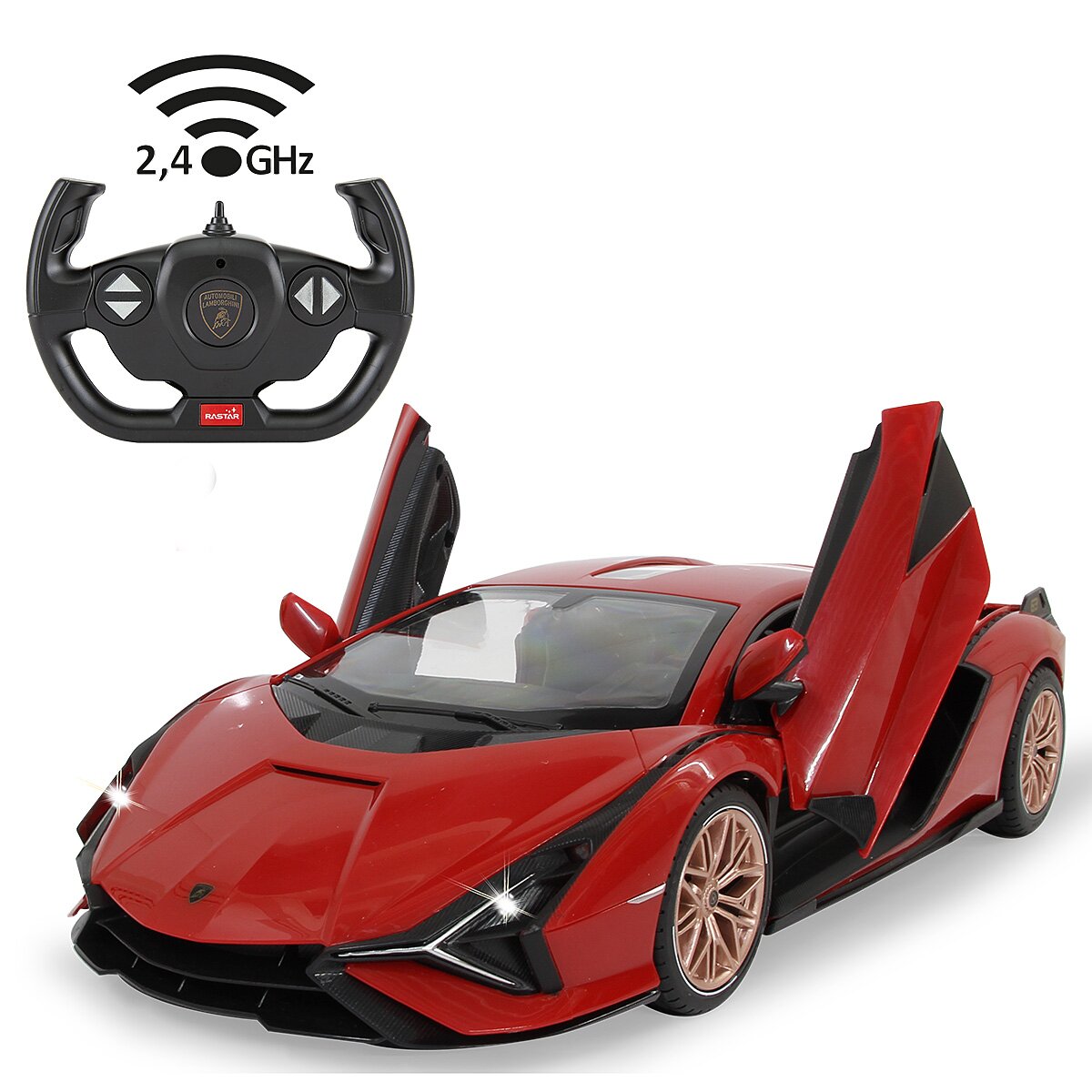 Lamborghini Si_n 403128 FKP 37 1:14 rosso 2,4GHz porta manuale