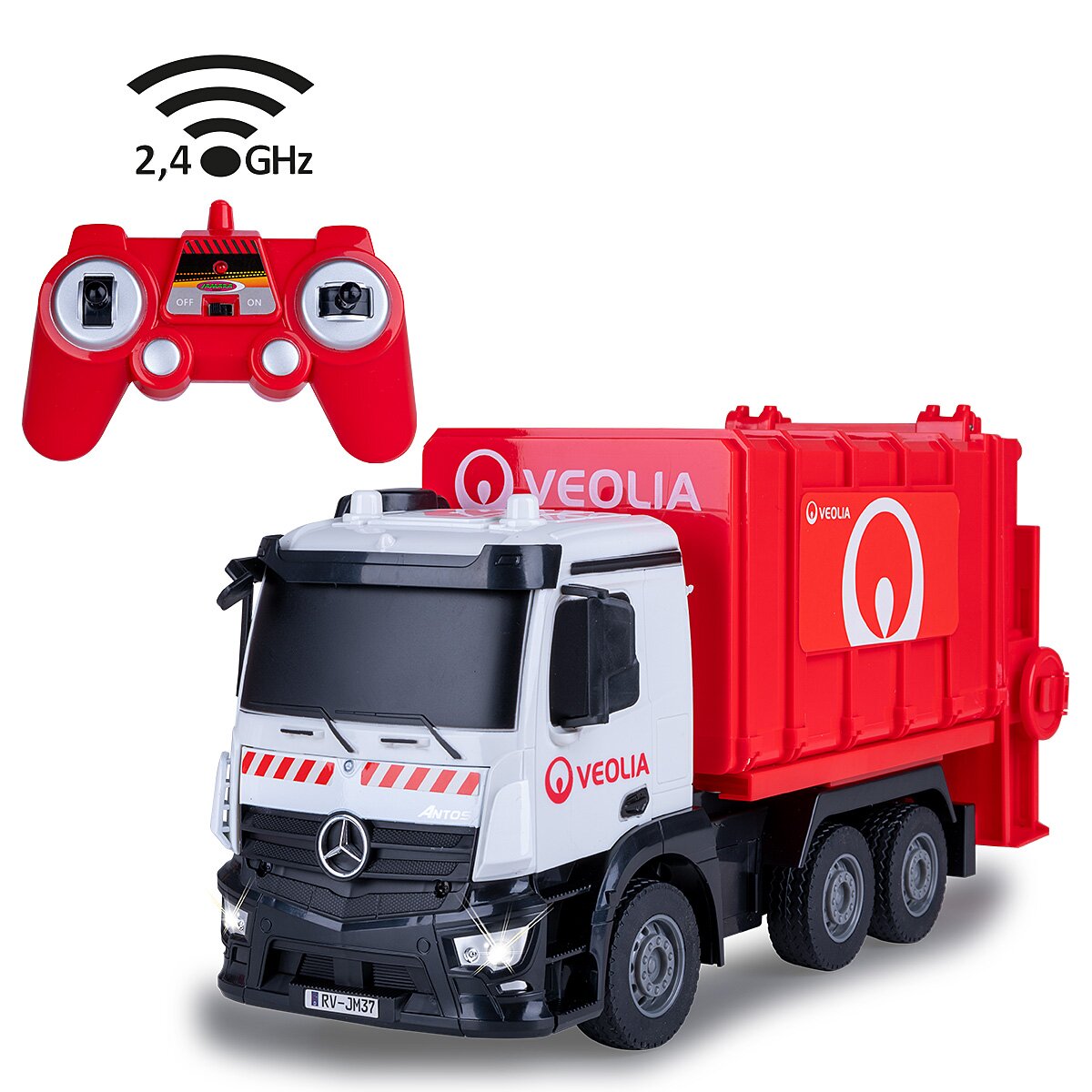 JAMARA 408305 CAMION spazzatura Mercedes-Benz Antos 1:26 2,4GHz