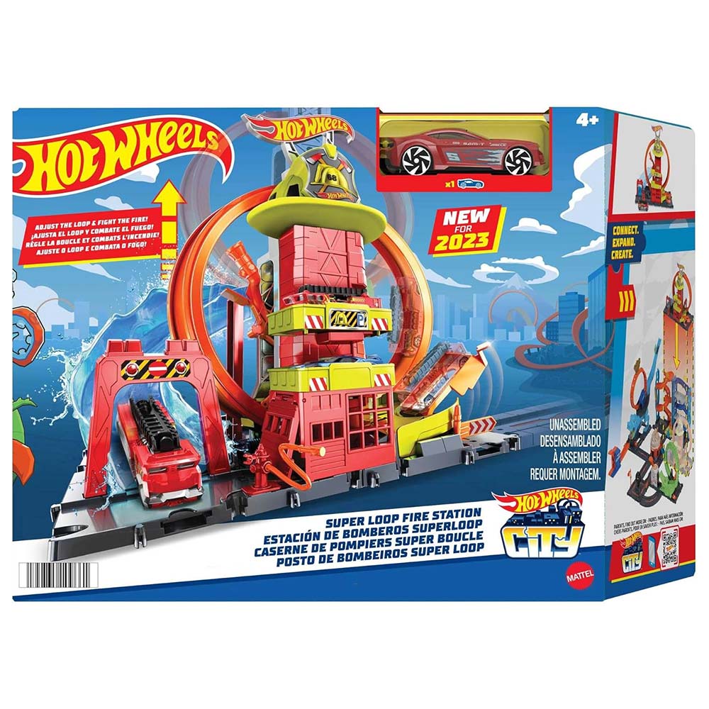 HOTWHEELS CITY SUPER LOOP FIRE STATION