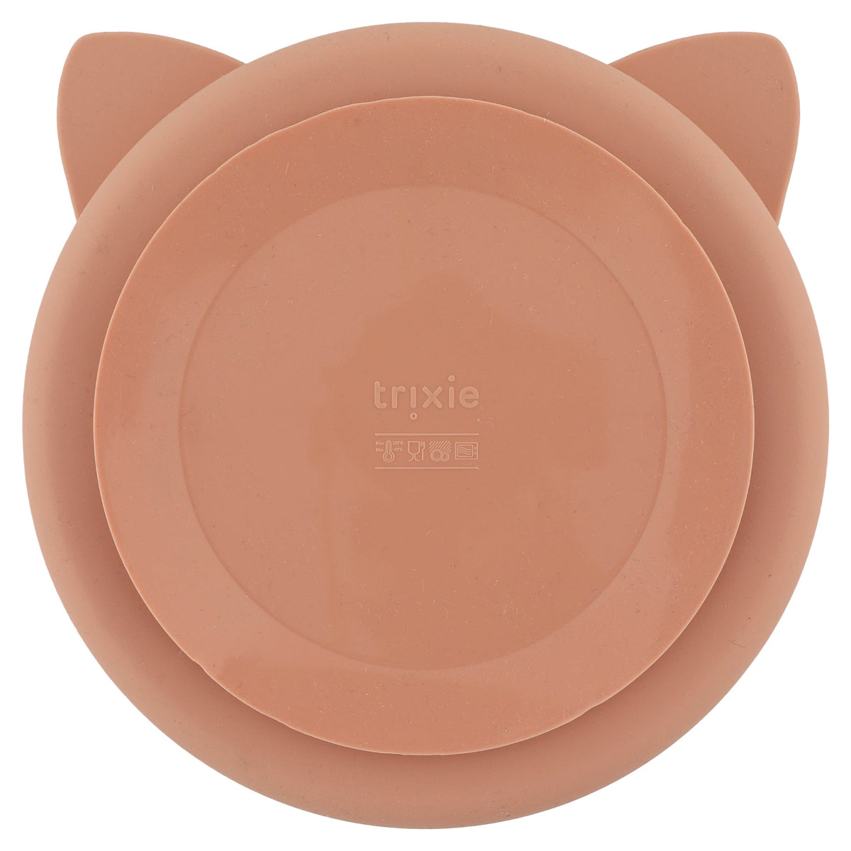 TRIXIESilicone divided suction plate - Mrs. Cat