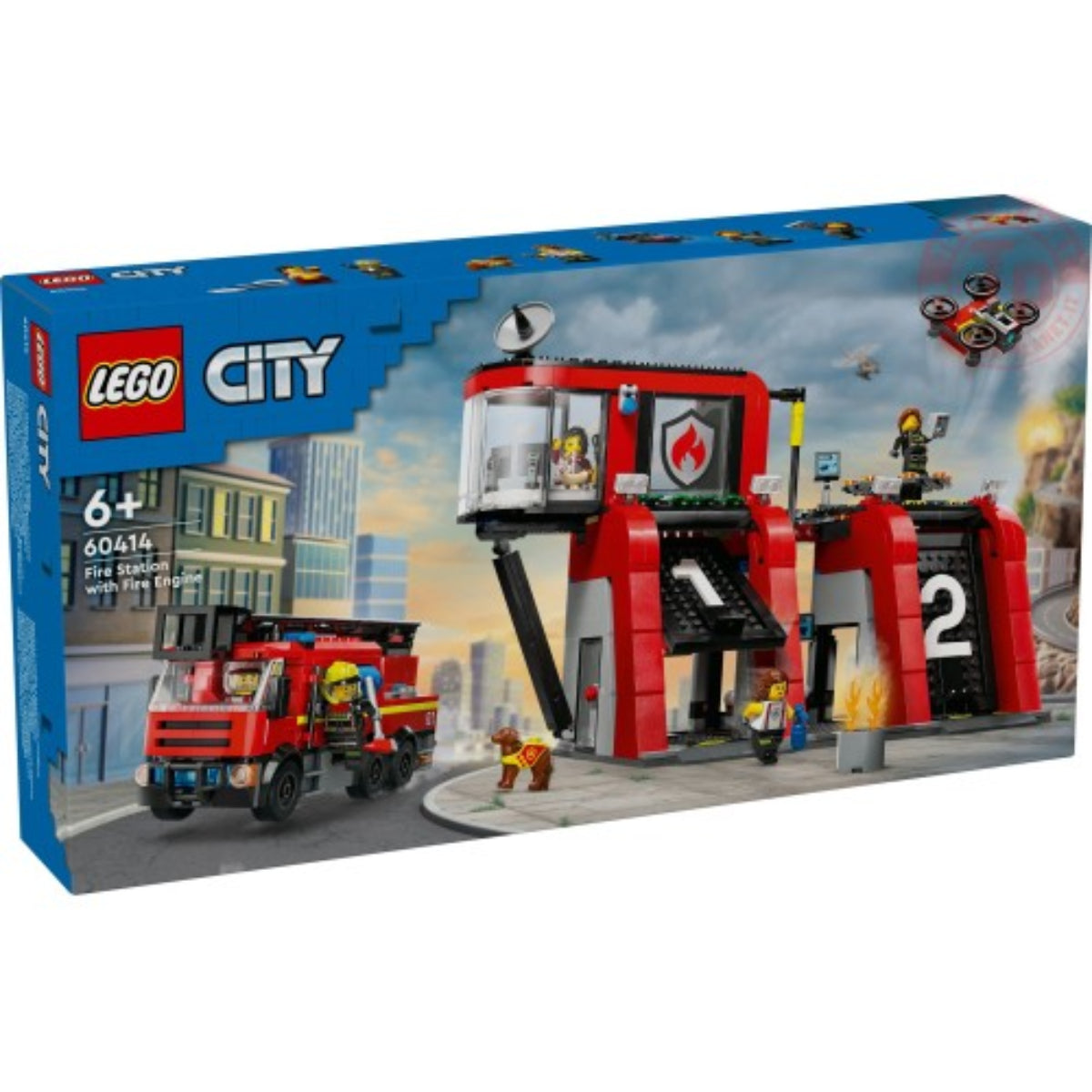 LEGO 60414 City FireCaserma dei pompieri e autopompa
