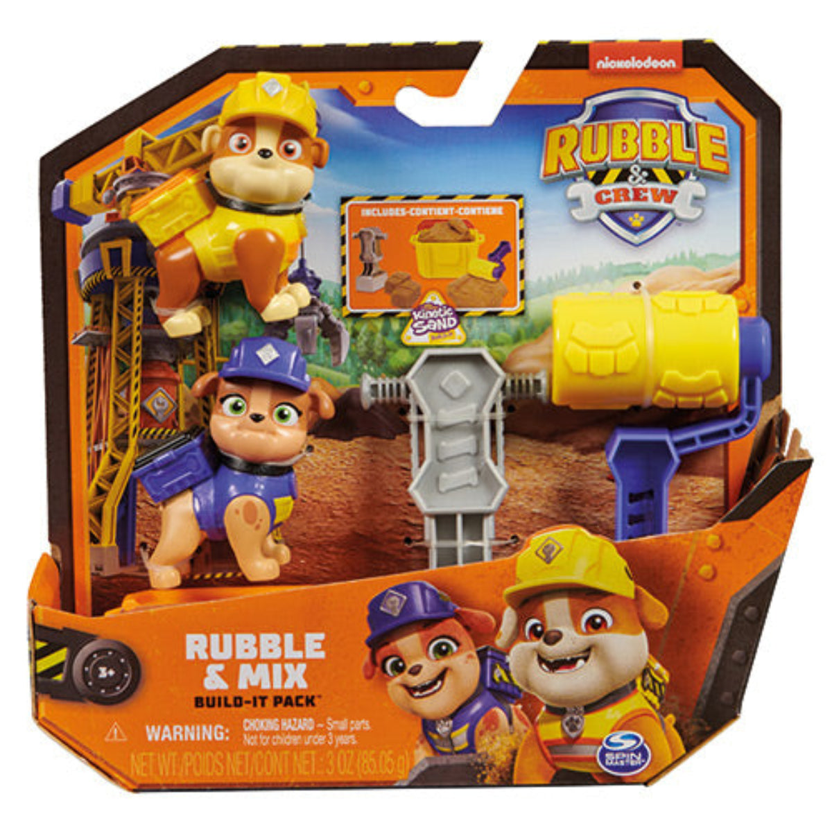 PAW PATROL RUBBLE CREW Set 2 Personaggi + Accessori Ass.to