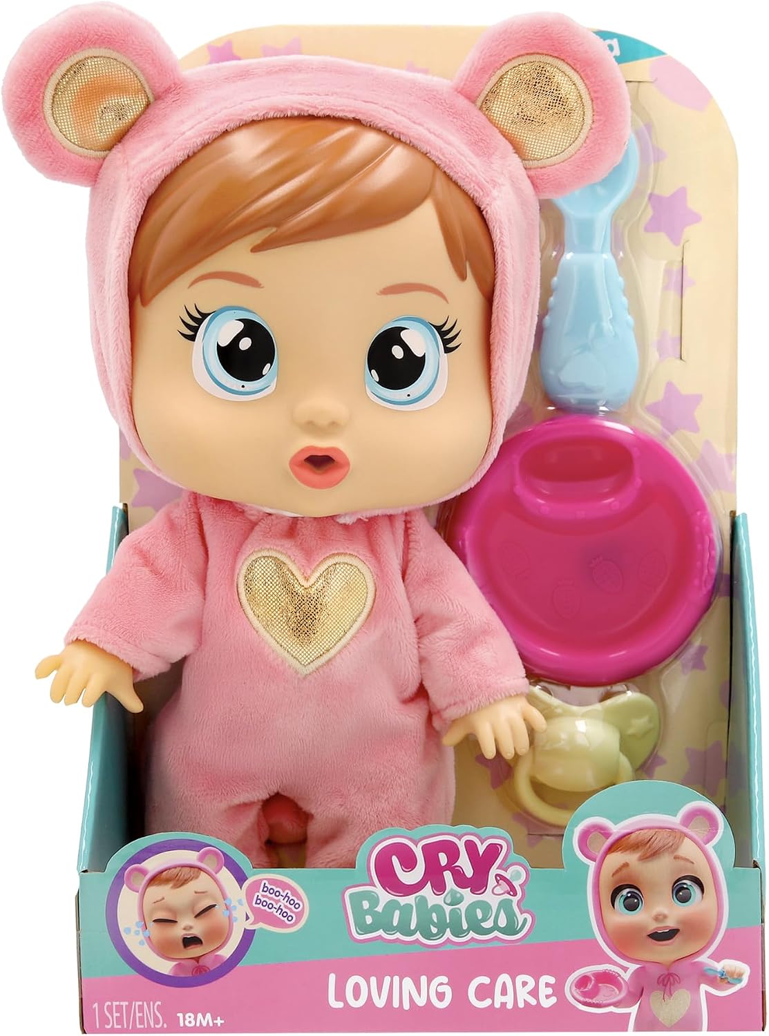 Bambola Cry Babies Loving Care Nina IMC Toys
