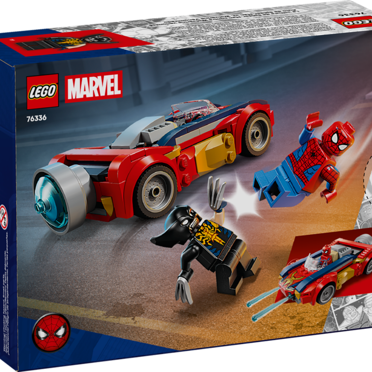 LEGO 76336 Auto di Spider-Man vs. Venomized Wolverine