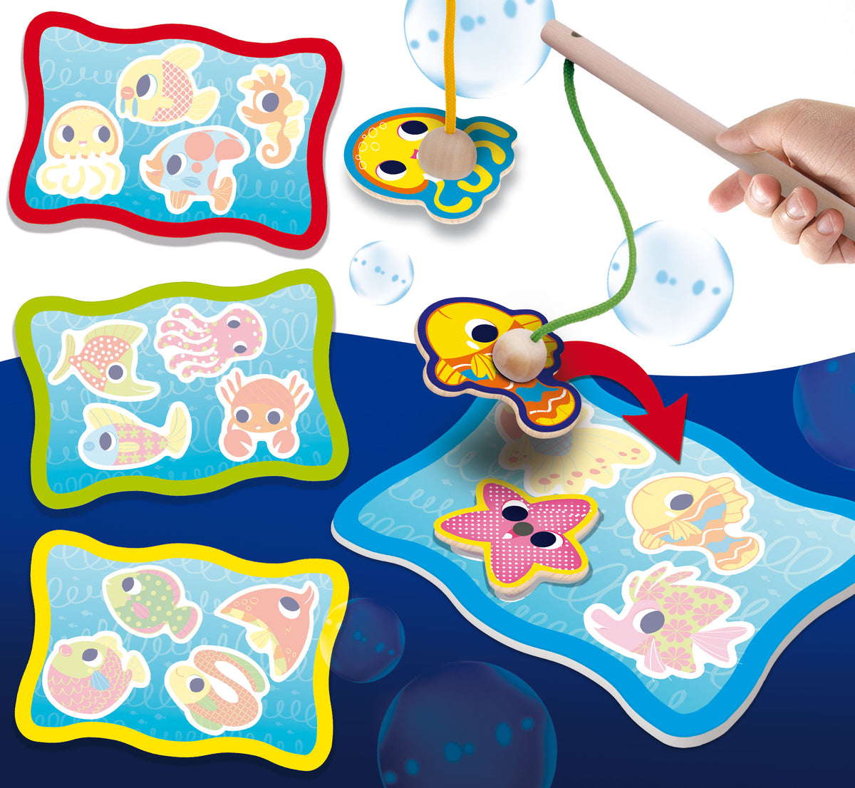 MONTESSORI BABY LEGNO FISH FUN 98354