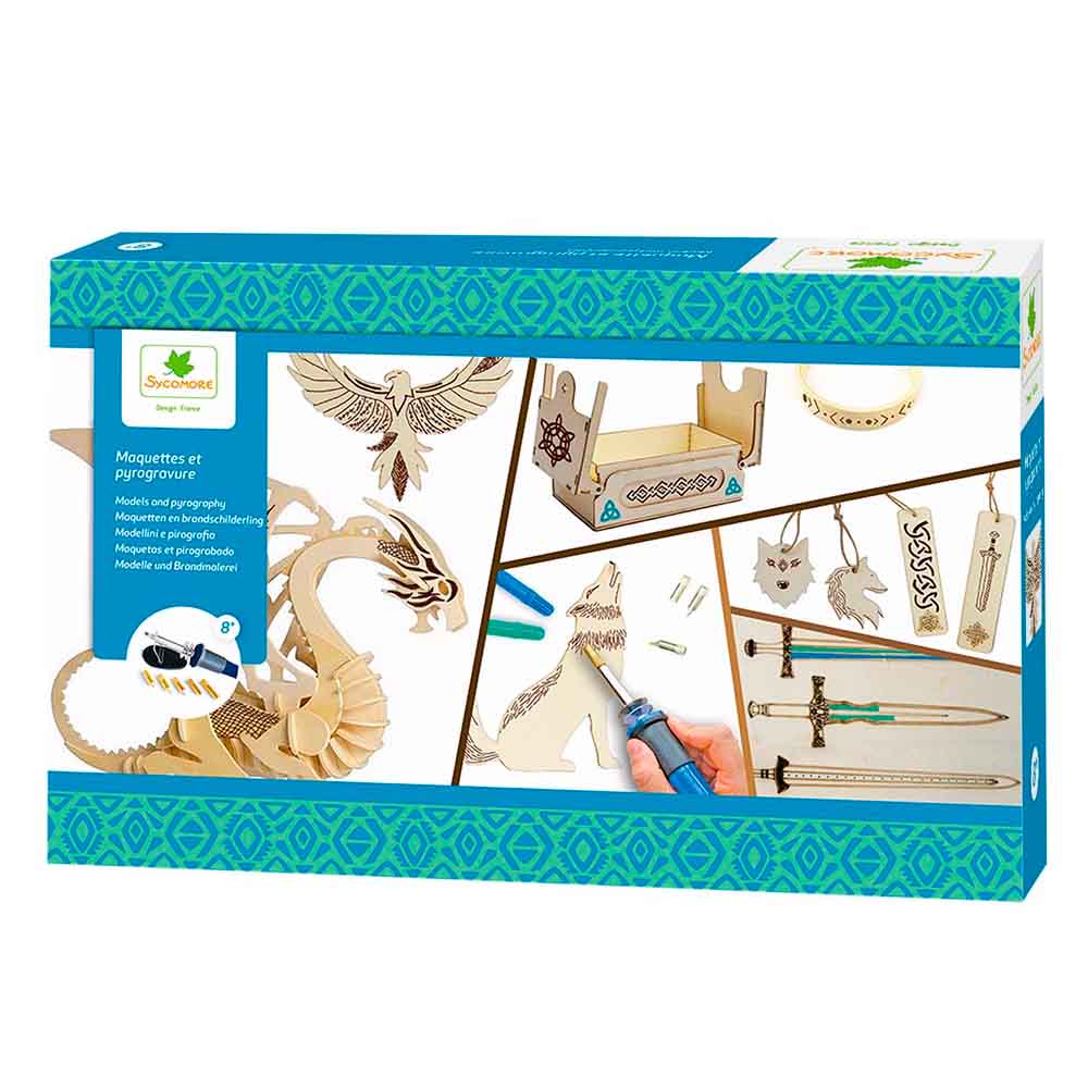 Sycomore - Strumento per Pirografia con Modelli e Gioielli - Animali