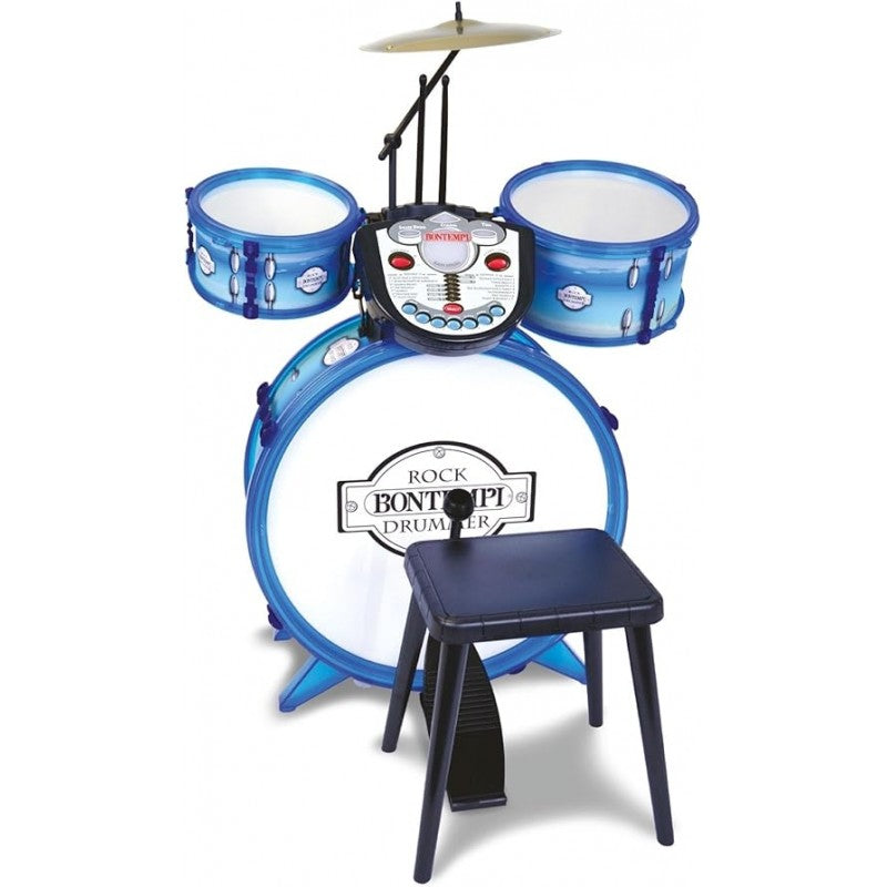 bontempi 525602 batteria elettronica 4 elem. bacchette sgabello