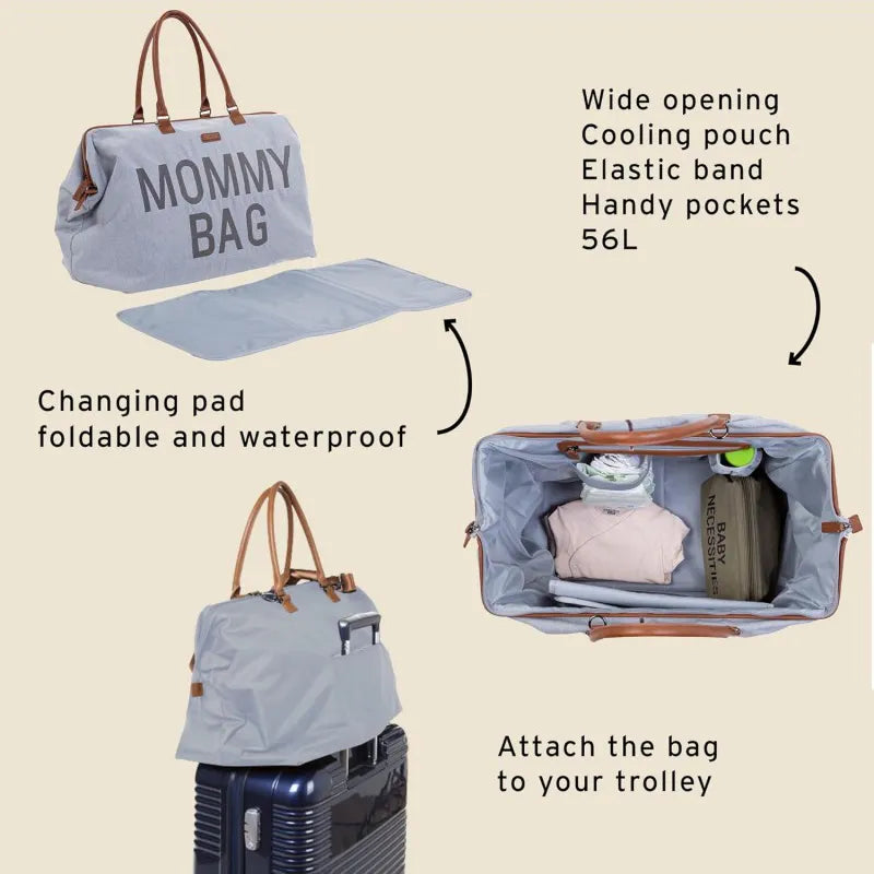 MOMMY BAG TELA GRIGIO