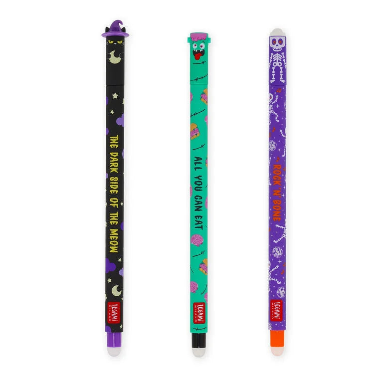 SET OF 3 ERASABLE GEL PENS - THE BOO CREW