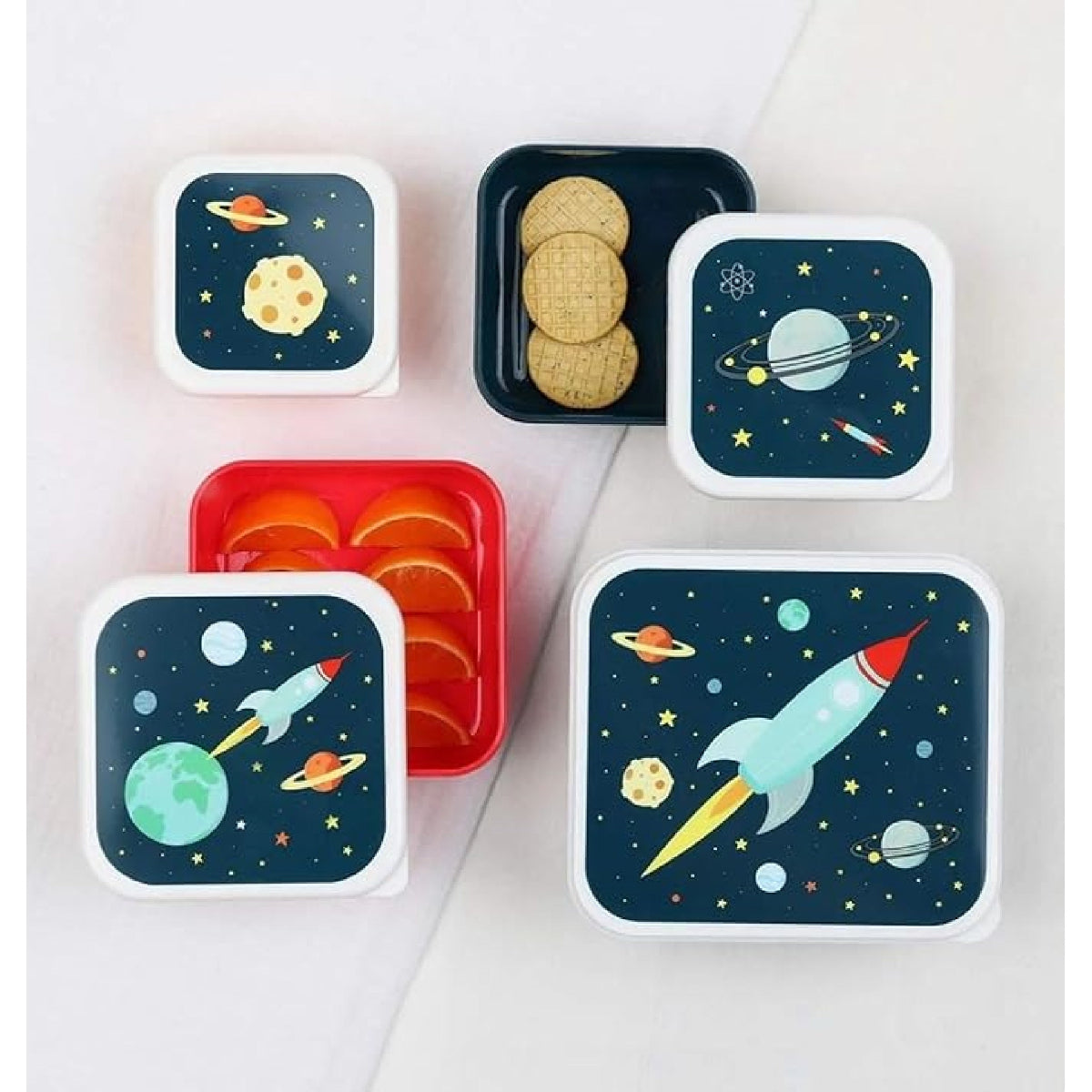 Set di Contenitori Porta Pranzo e Porta Merenda - Spazio - A Little