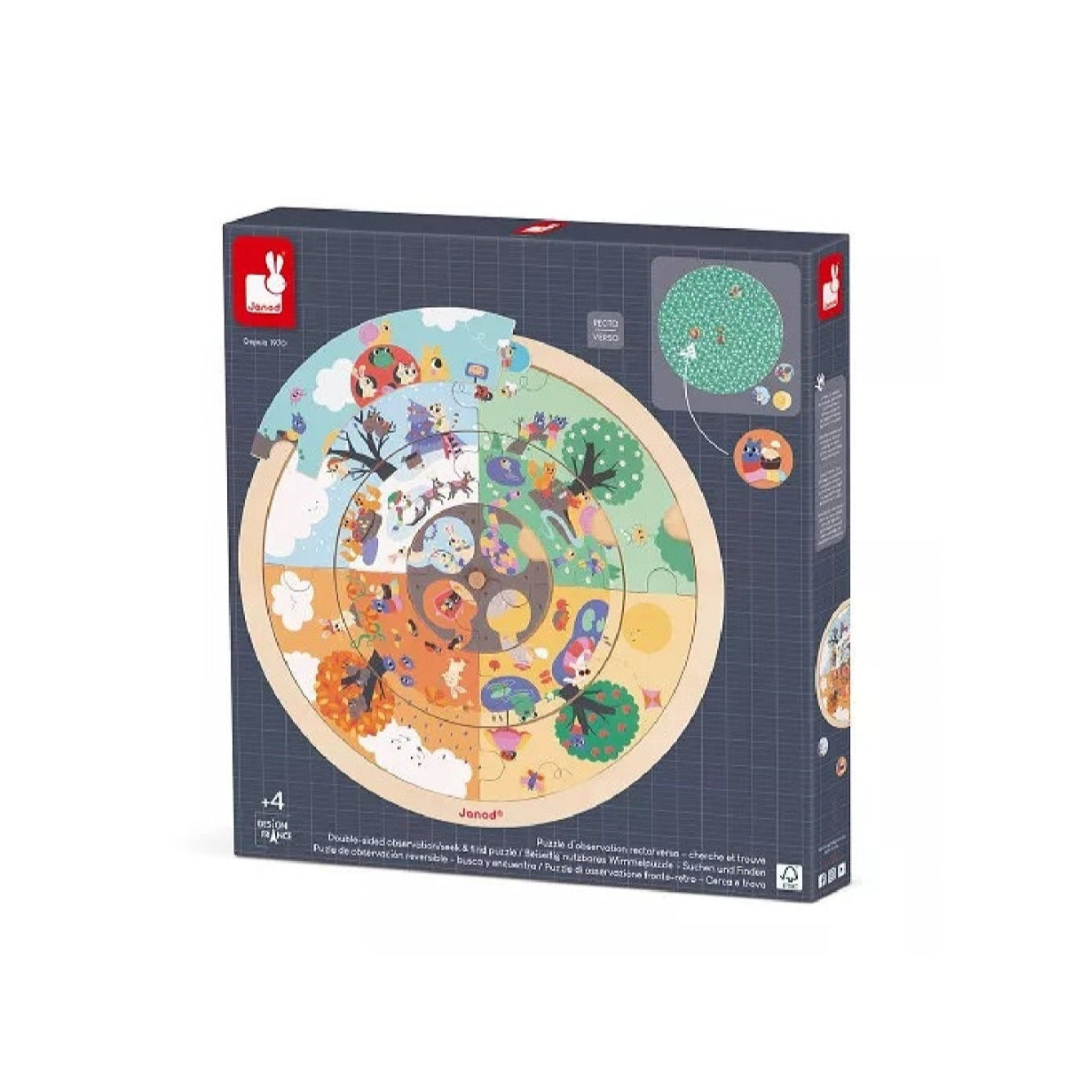 PEDAGOGIA - PUZZLE DI OSSERVAZIONE ROTONDO - IL GIARDINO