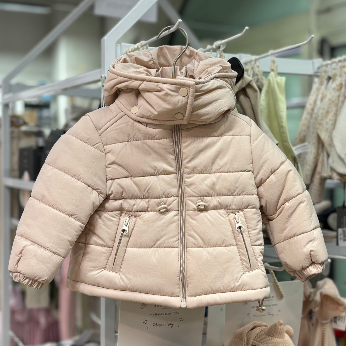 Jacket with removable hoodieVintage Pink 9-12M1086