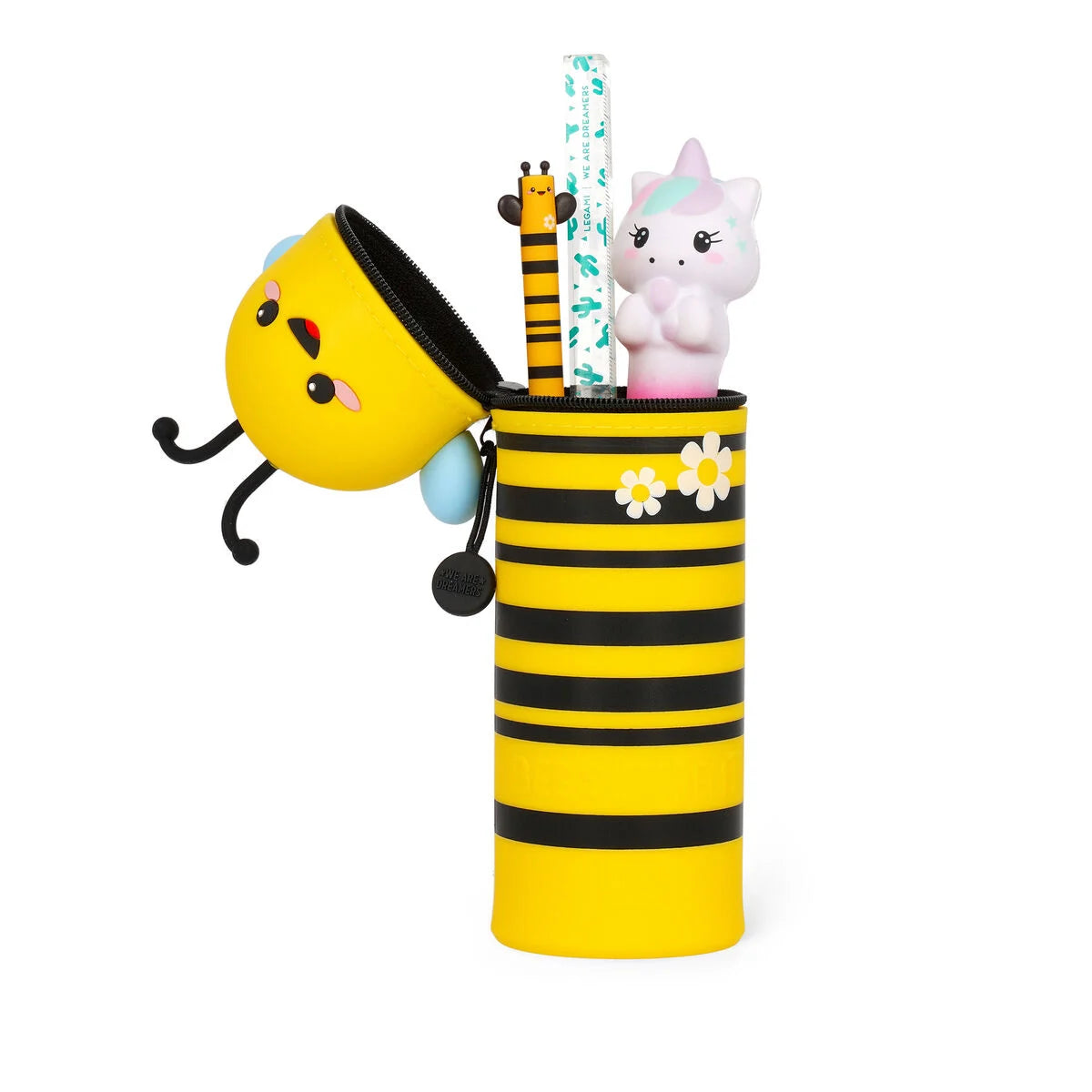 2-IN-1 SILICONE PENCIL CASE - KAWAII - BEE