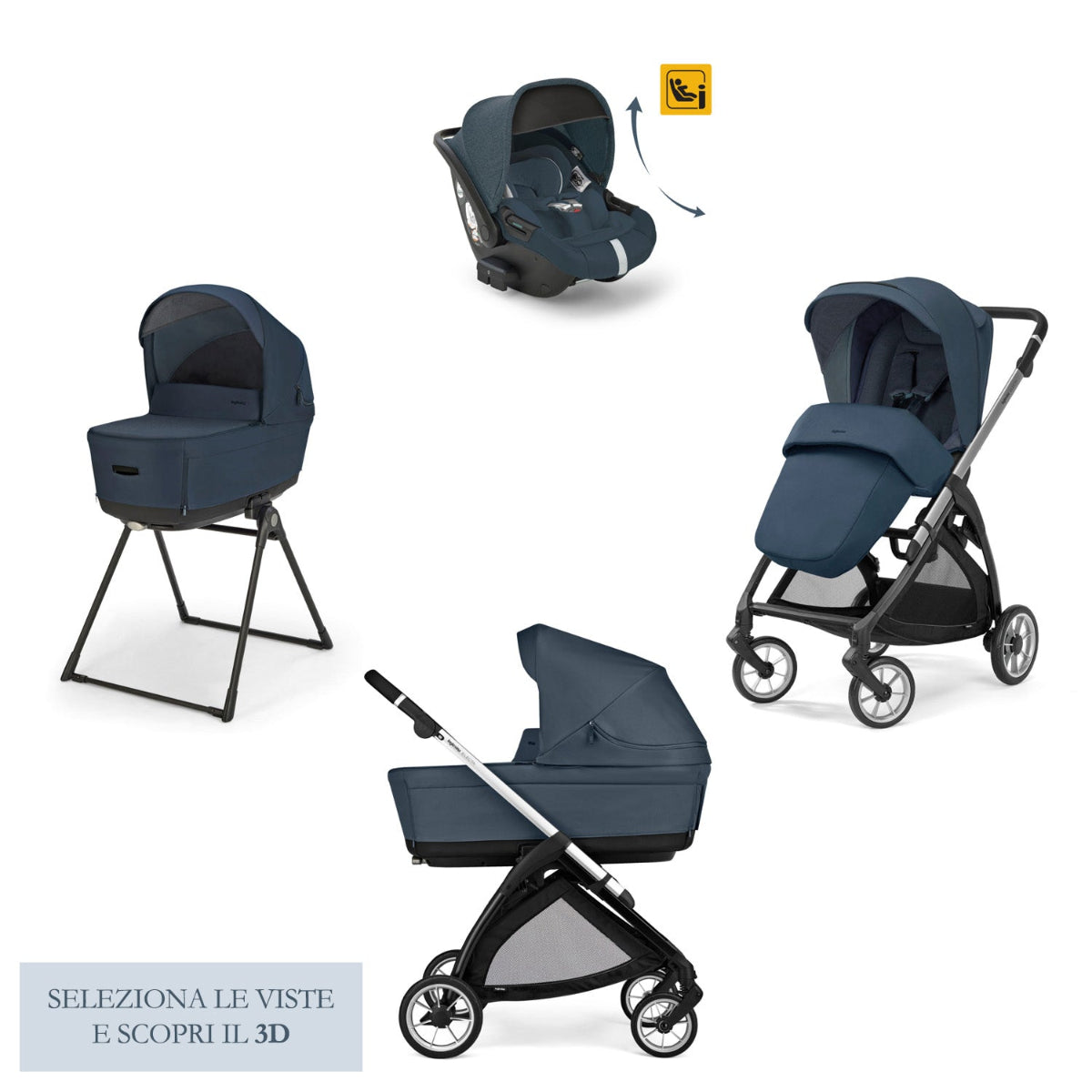 INGLESINA TRIO ELECTA CON DARWIN RECLINE VARI COLORI