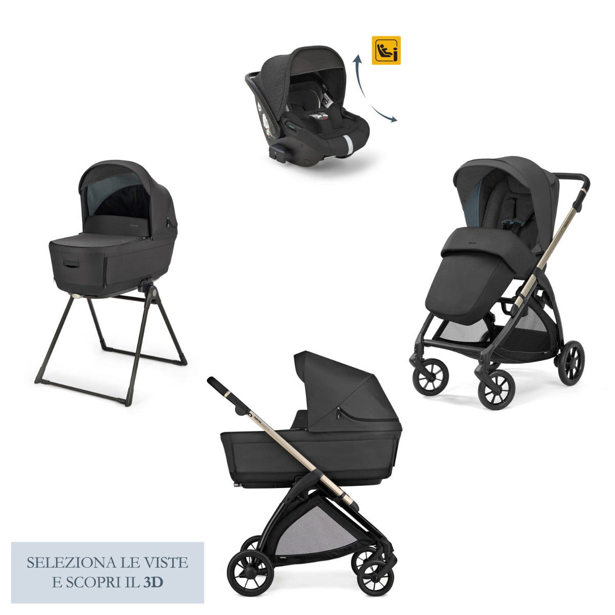 INGLESINA TRIO ELECTA CON DARWIN RECLINE VARI COLORI