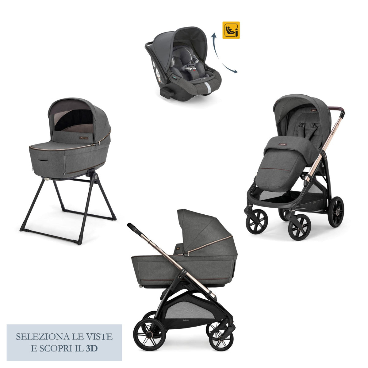 INGLESINA TRIO APTICA CON DARWIN RECLINE VARI COLORI