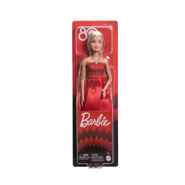 BARBIE 80TH RUBY RED DOLL JGD25
