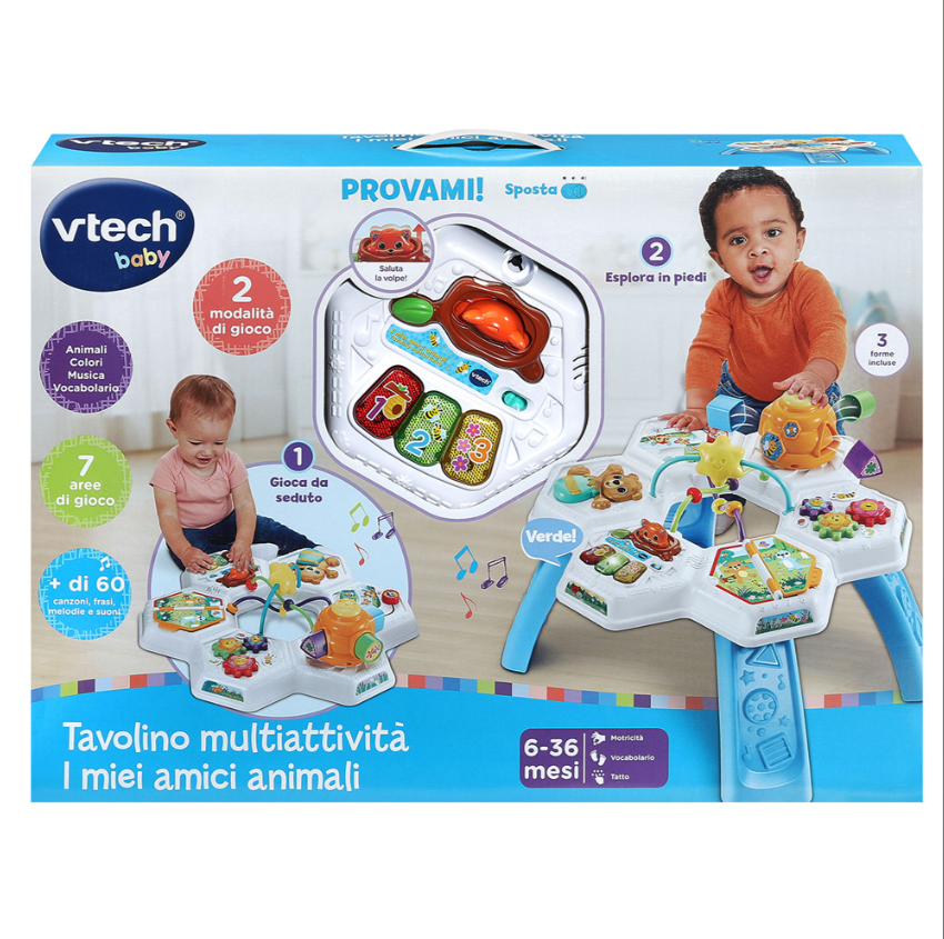 VTech Tavolino multiattività I miei amici animali 2 in 1