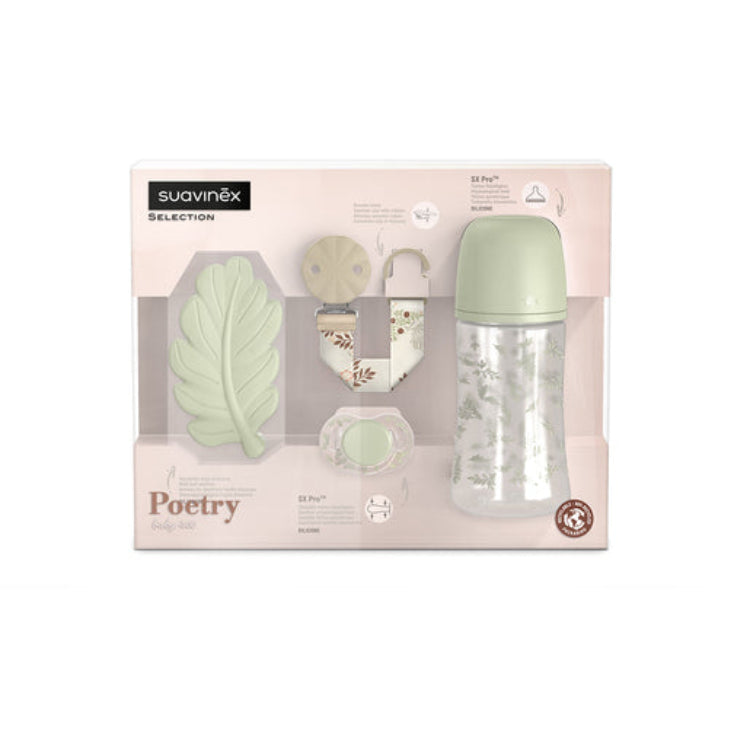 POETRY SET REGALO VERDE (SUCCH 0/6M + BIB + CLIP + MASSAG. )