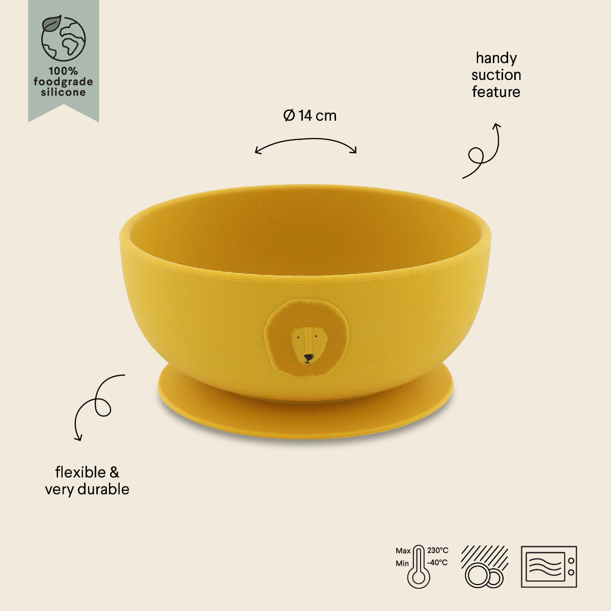 TRIXIESilicone bowl with suction - Mr. Lion
