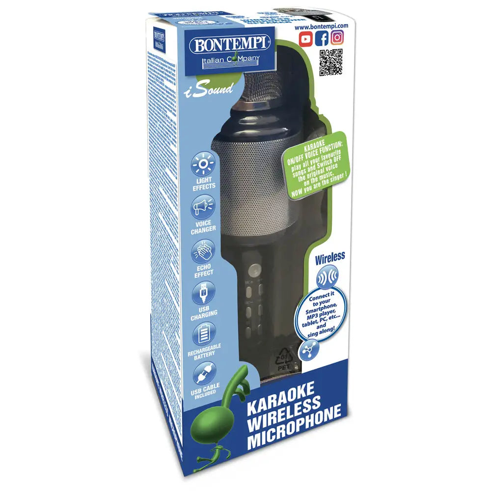 bontempi 485010 Microfono wireless con effetto luci