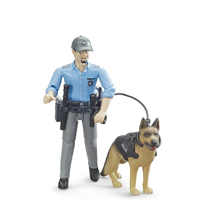 BRUDER 62150 POLIZIOTTO CON CANE