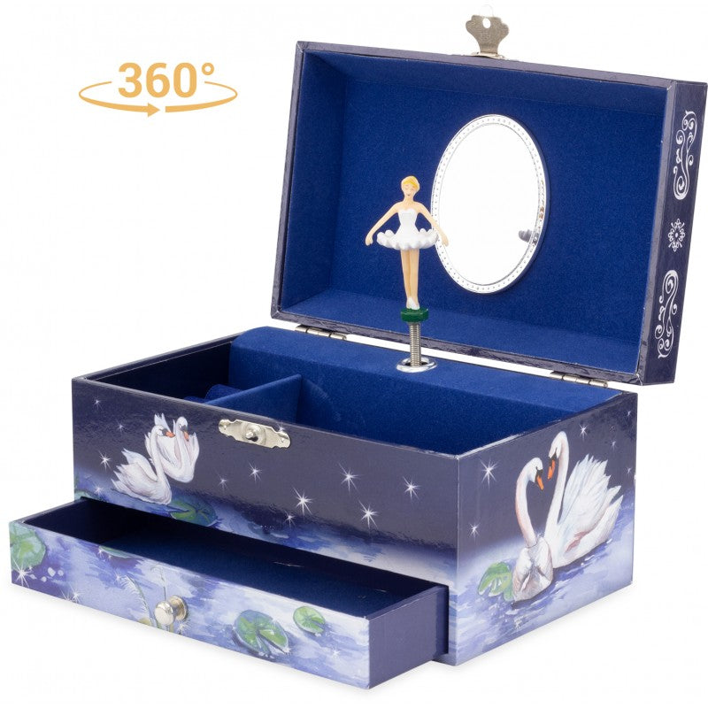 COFFRE MUSICAL DANSEUSE ETOILE (RECTANGLE)