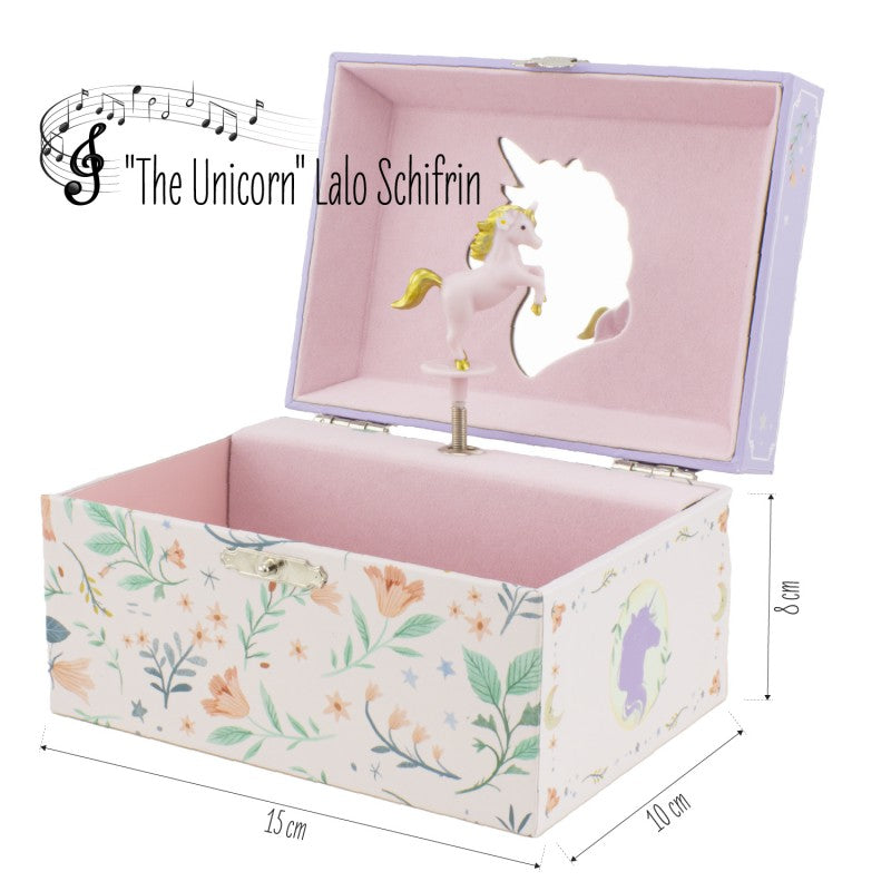 MUSICAL BOX THE UNICORN LICORNE LILAS