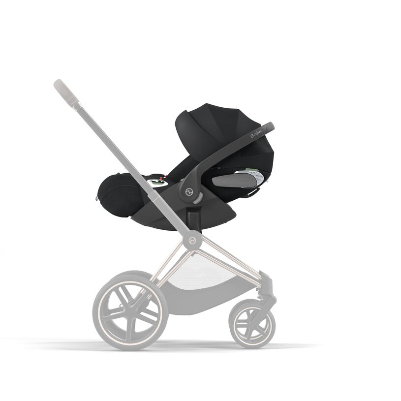 Cybex Trio Priam Comfort Sepia Black con telaio Rosegold e Cloud T Plus