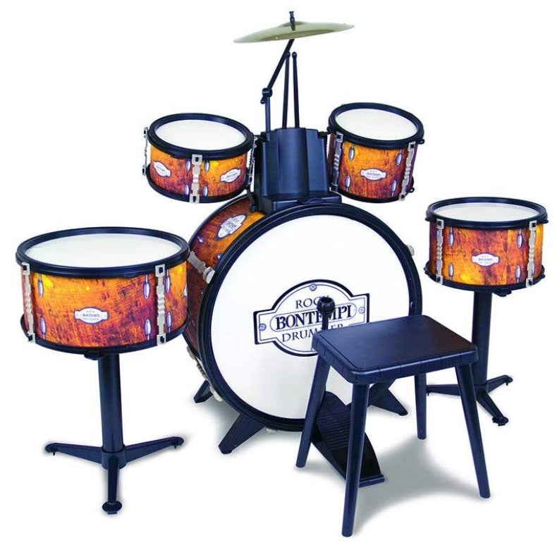 bontempi 514832 Batteria classica 6 elementi sgabello