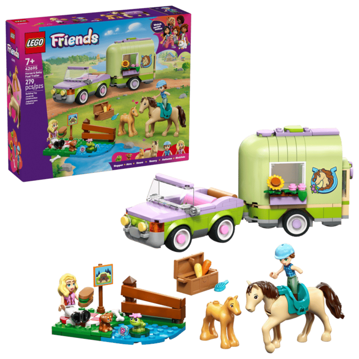 LEGO 42695 Rimorchio per cavallo e puledro