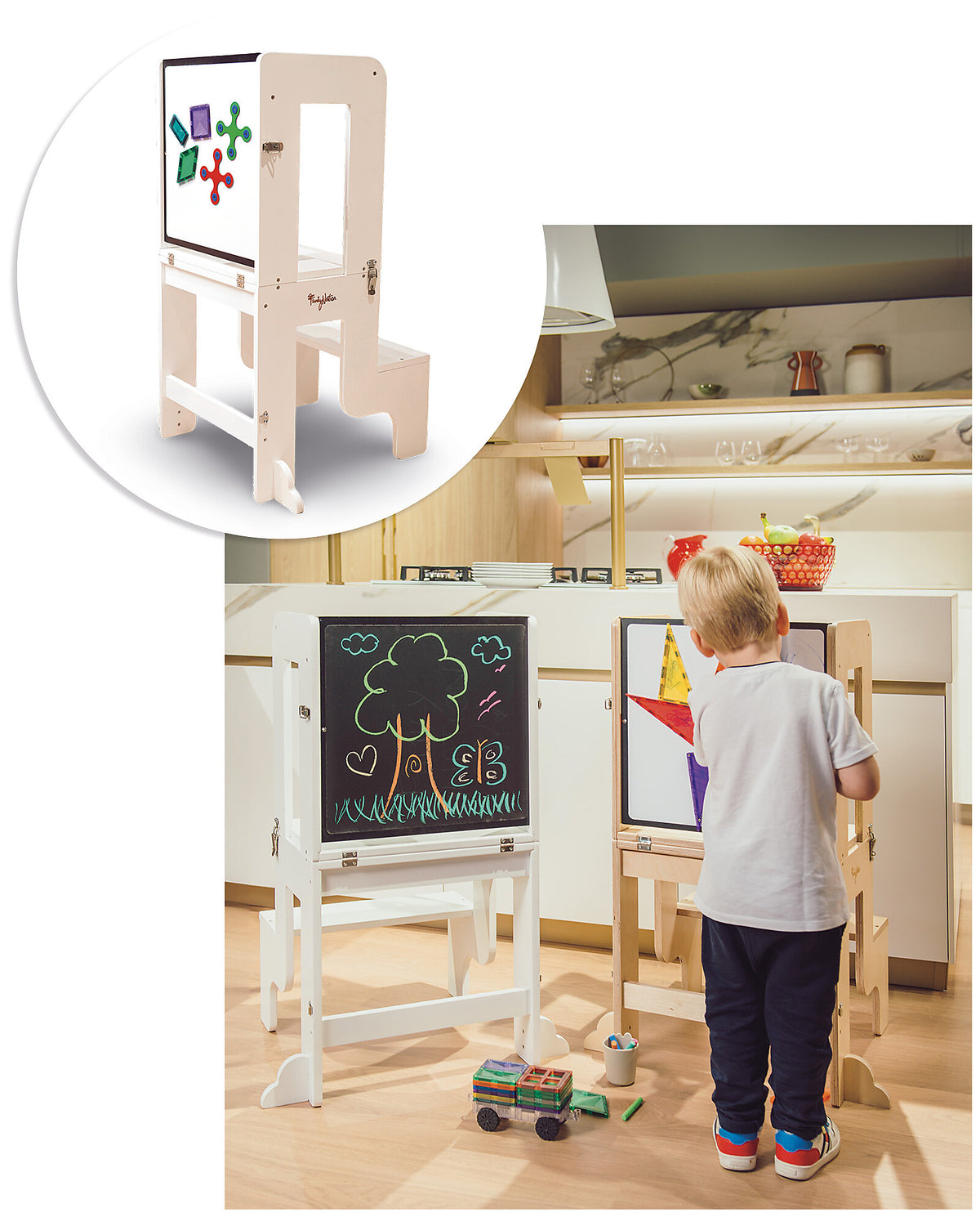 FAMILY NATION TORRE MONTESSORI 3IN1 BIANCO