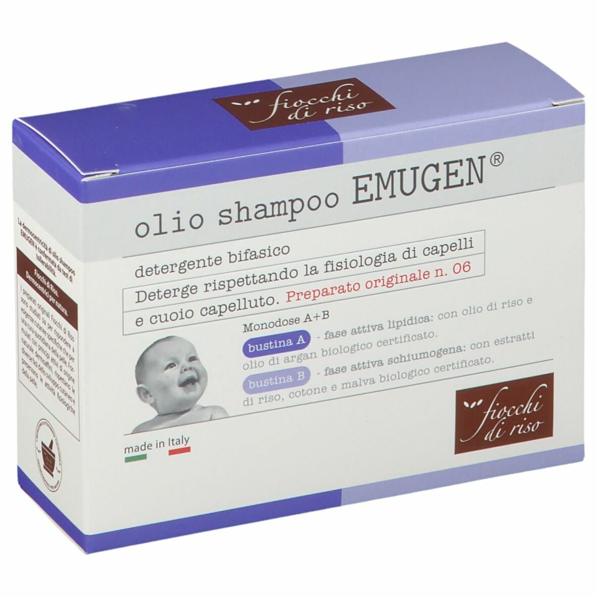 FIOCCHI DI RISO Olio Shampoo EMUGEN 45ml - ultradelicato