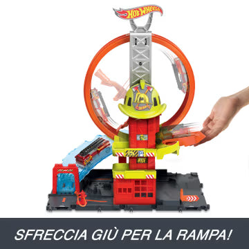HOTWHEELS CITY SUPER LOOP FIRE STATION