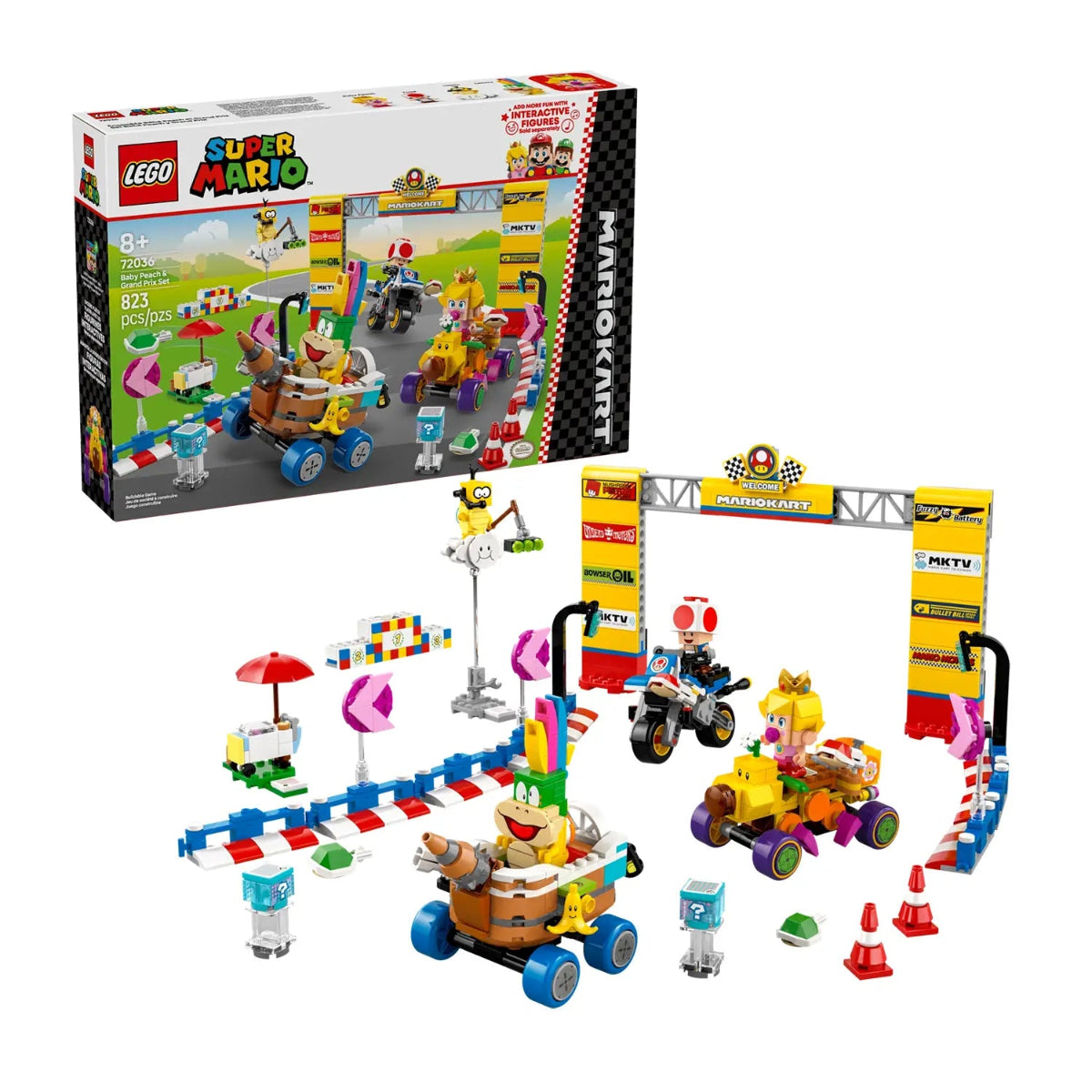 lego 72036 Super MarioMario Kart Pack Baby Peach e Gran Premio