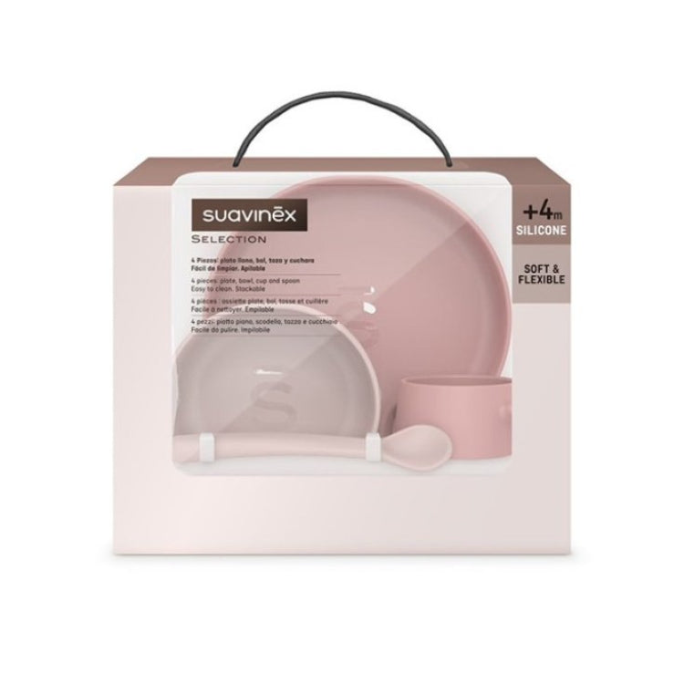 SUAVINEX ESSENCE SET SVEZZAMENTO SILICONE ROSA