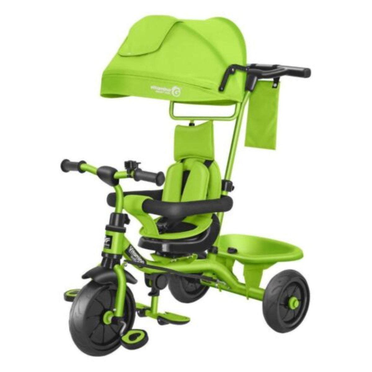 TRICICLO METALLO VITAMINO EVO2.0 C/PED/PARAS VERDE 56171