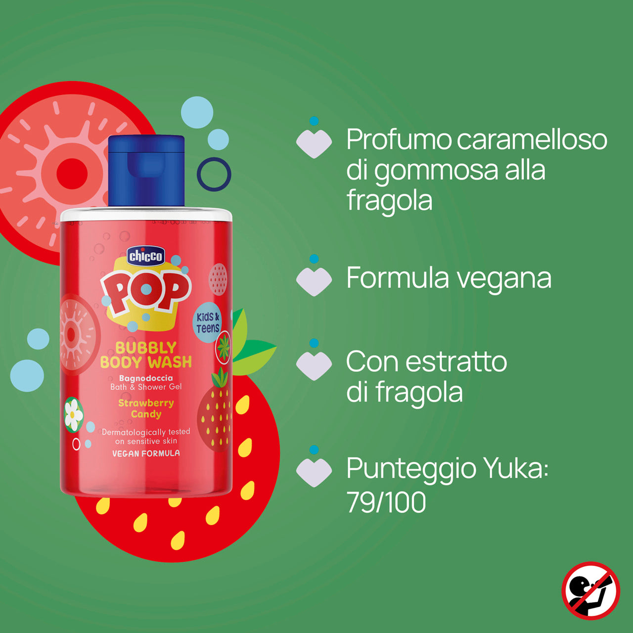 CHICCO BUBBLY BAGNODOCCIA FRAGOLA 300 ML