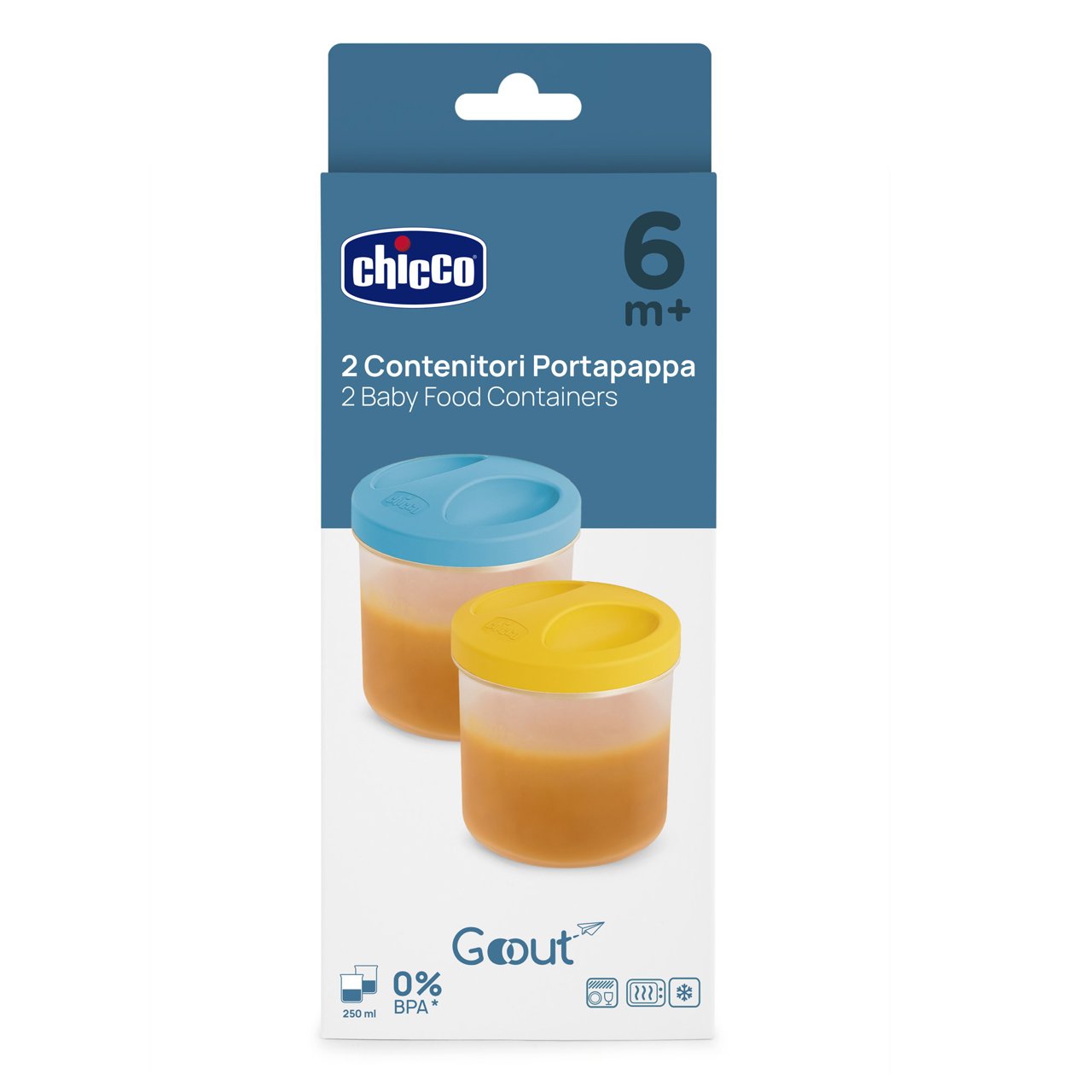 Chicco Contenitori Pappa Ermetici 2 Pezzi