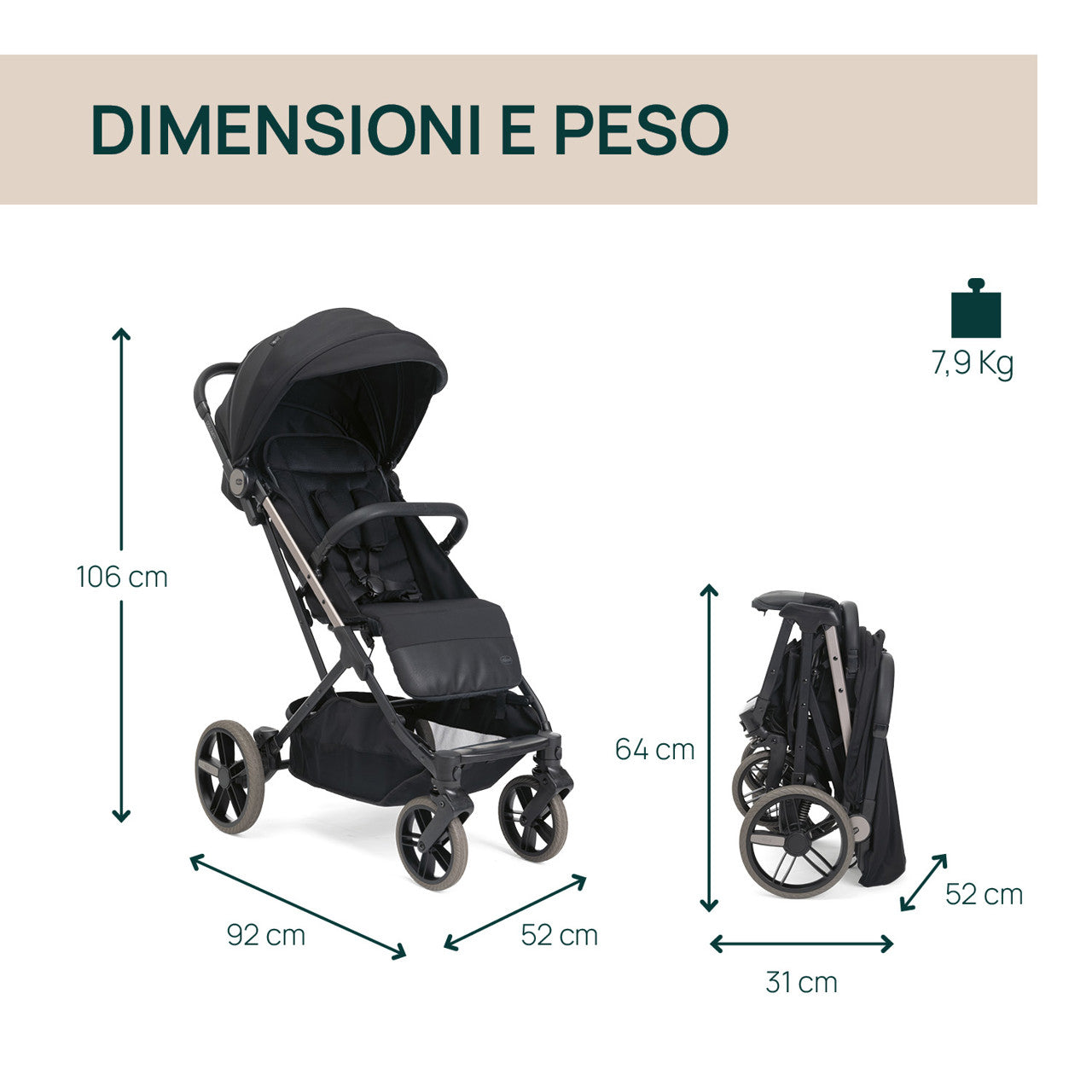 CHICCO PASSEGGINO DOLOMITI CHARCOAL
