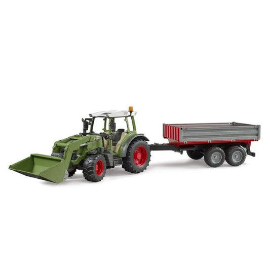BRUDER 02182 Trattore Fendt Vario 211 con benna e rimorchio