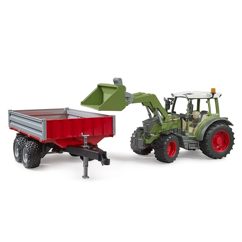 BRUDER 02182 Trattore Fendt Vario 211 con benna e rimorchio