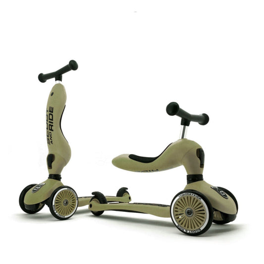 SCOOT and RIDEHighwaykick 1 - Trasformabile 2 in 1 verde - Olive