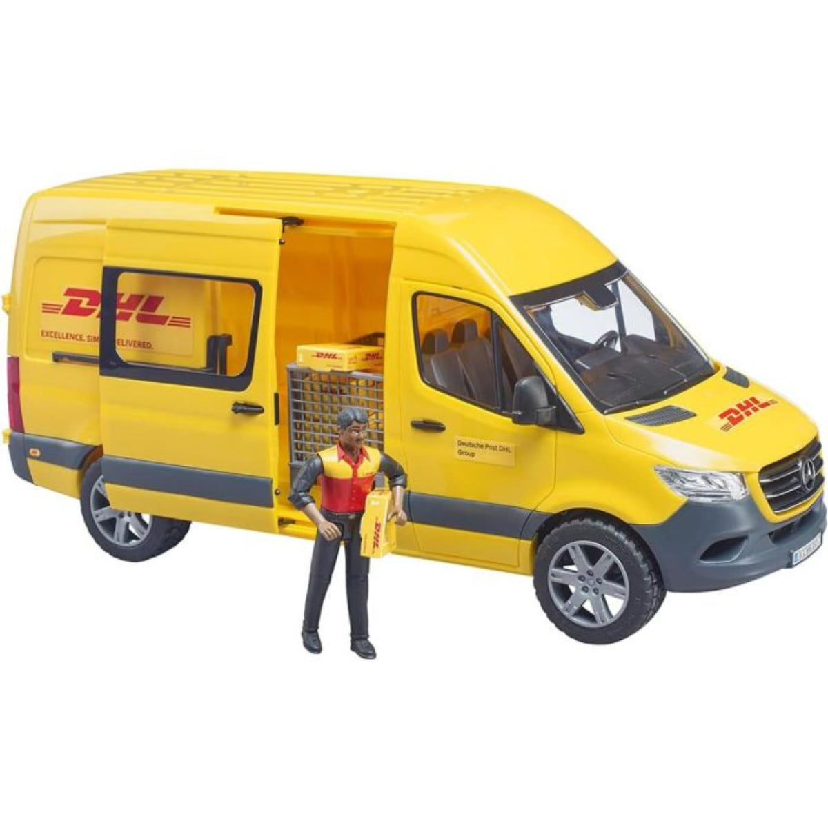 bruder 02671 MB Sprinter DHL con personaggio