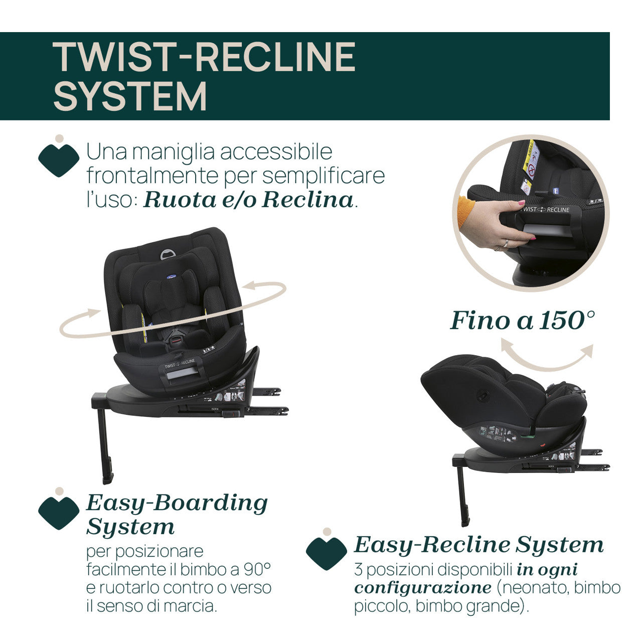 CHICCO SEGGIOLINO EVERONE I SIZE 40-150CM